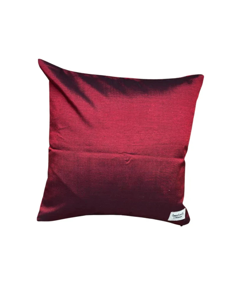 Housse de coussin Kachin bordeaux et rouge - Image 3