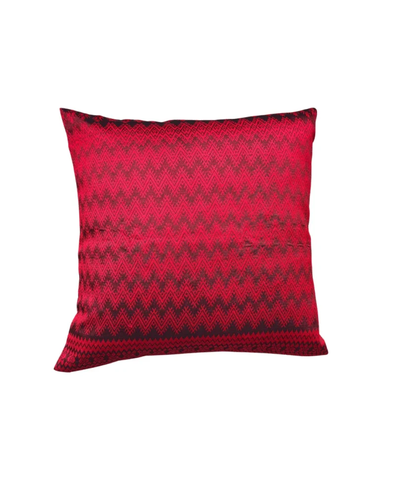 Housse de coussin Kachin bordeaux et rouge - Image 5