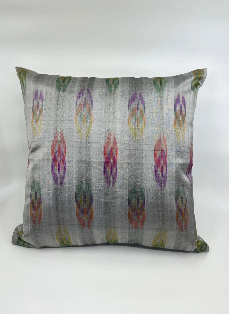Housse de coussin Shan grise et rose - Image 6