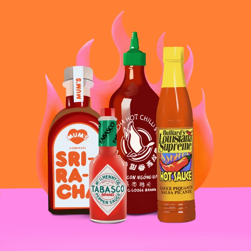 Illustration carrée - Sauces piquantes - Image 2