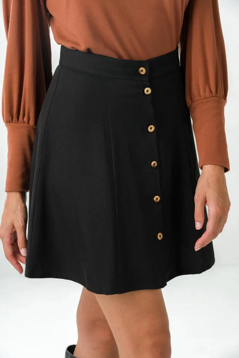 Jupe taille haute noire - Parrotia - Image 4