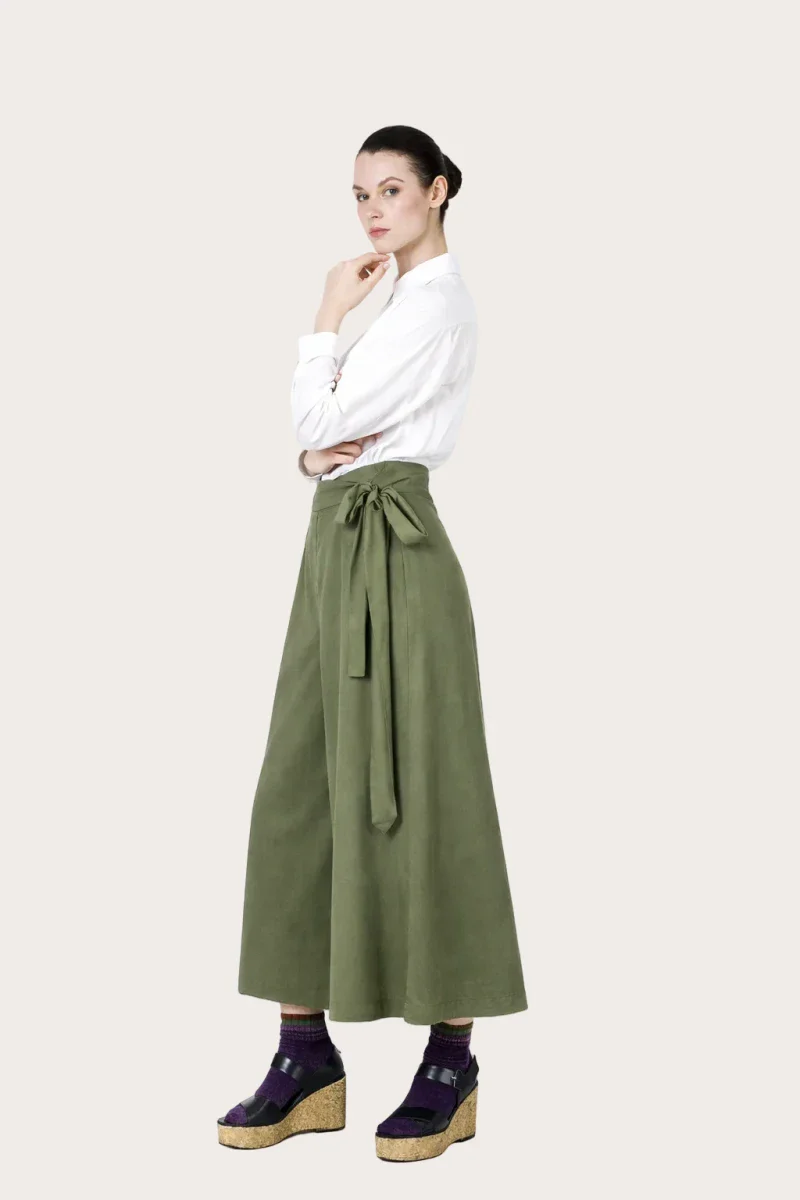 Jupe-Culotte en coton upcyclé - Zen - Image 3