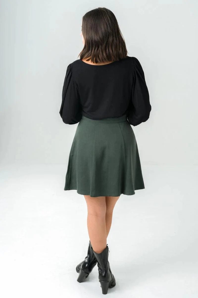 Jupe taille haute verte - Parrotia - Image 4