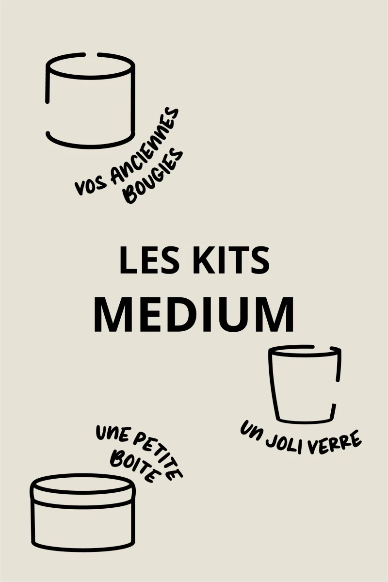 Kit de fabrication de bougie Médium - parfum Coton Doux - Image 3