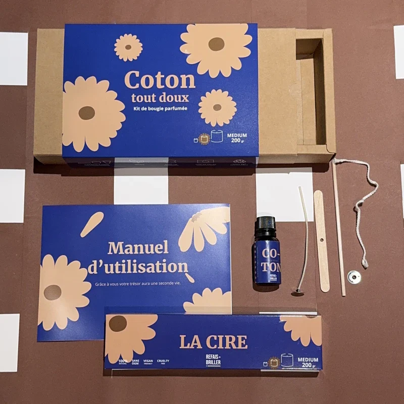 Kit de fabrication de bougie Médium - parfum Coton Doux - Image 5