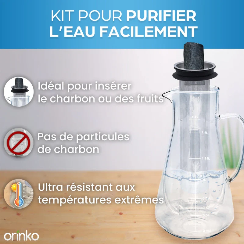 Kit de Purification d'Eau : Carafe + Binchotan - Image 11