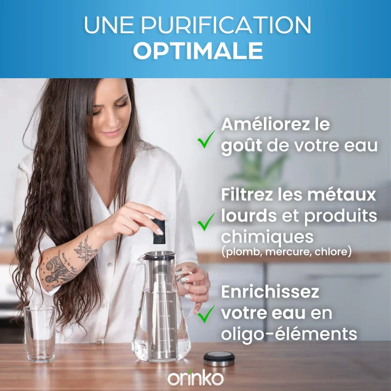 Kit de Purification d'Eau : Carafe + Binchotan - Image 12