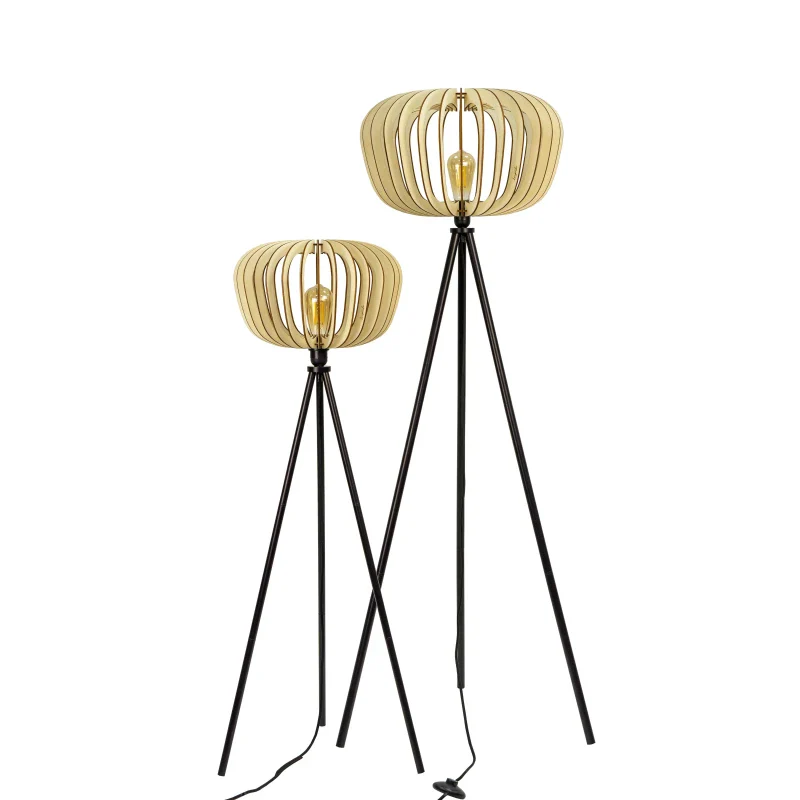 Lampadaire en bois design sur trépied - Agathe - Image 13