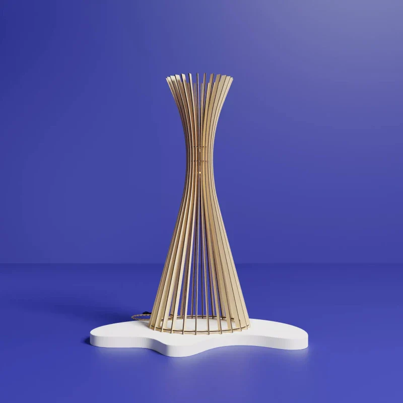 Lampadaire en bois design trépied - Tipi - Image 14