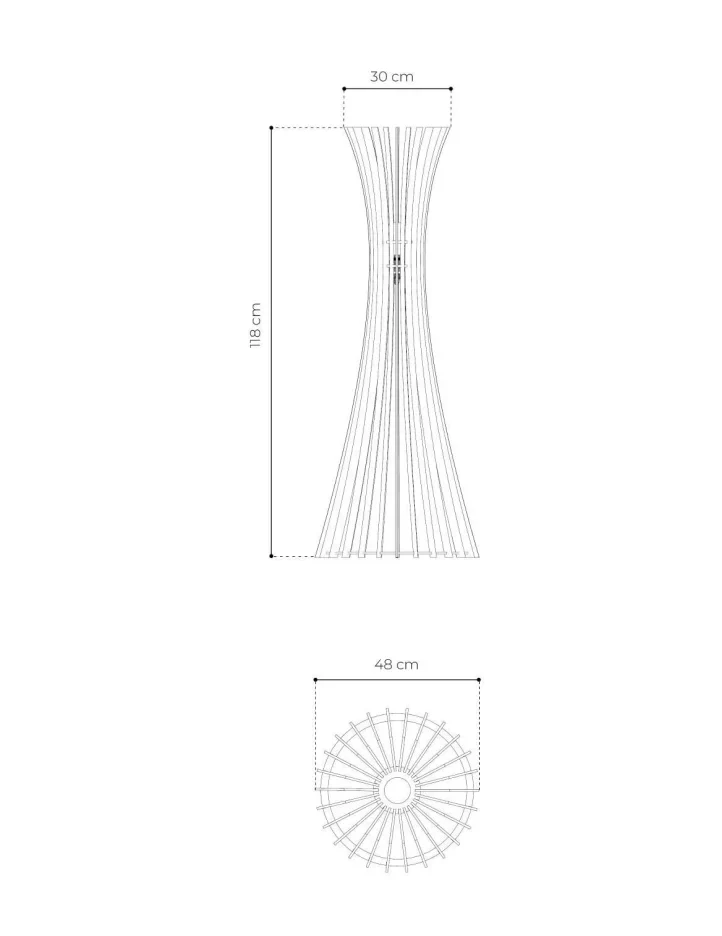 Lampadaire en bois design trépied - Tipi - Image 7