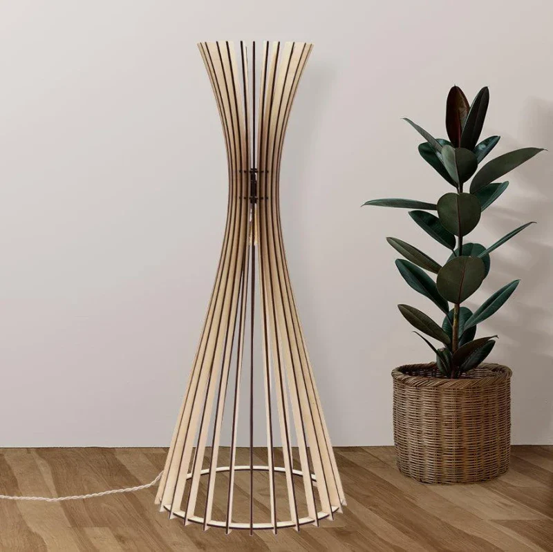Lampadaire en bois design trépied - Tipi - Image 9