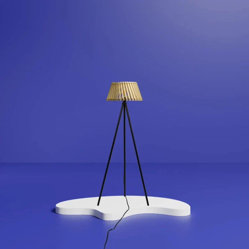Lampadaire Fait Main en Bois et Métal - Alizée - Image 10