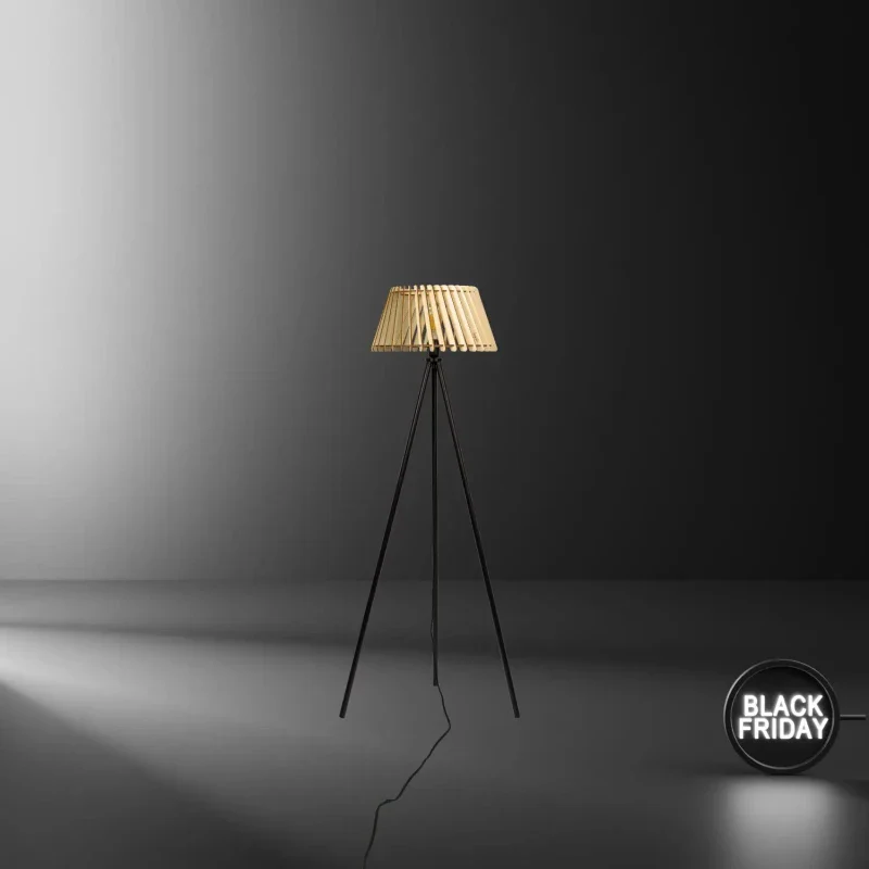 Lampadaire Fait Main en Bois et Métal - Alizée - Image 11