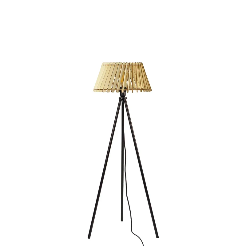 Lampadaire Fait Main en Bois et Métal - Alizée - Image 5