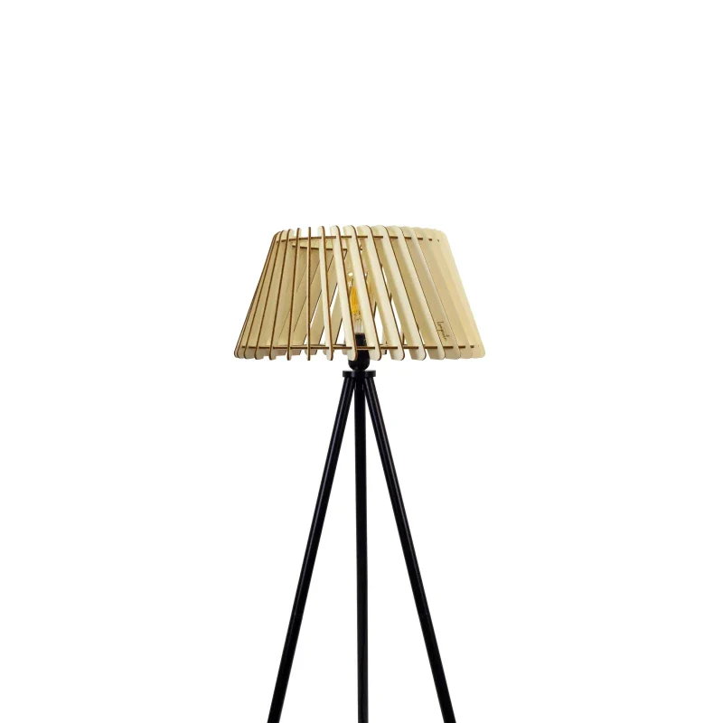 Lampadaire Fait Main en Bois et Métal - Alizée - Image 9