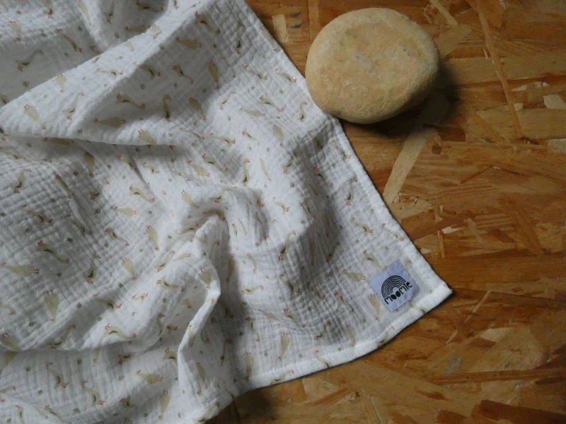 Lange bébé en coton bio – Imprimé Oies - Image 10