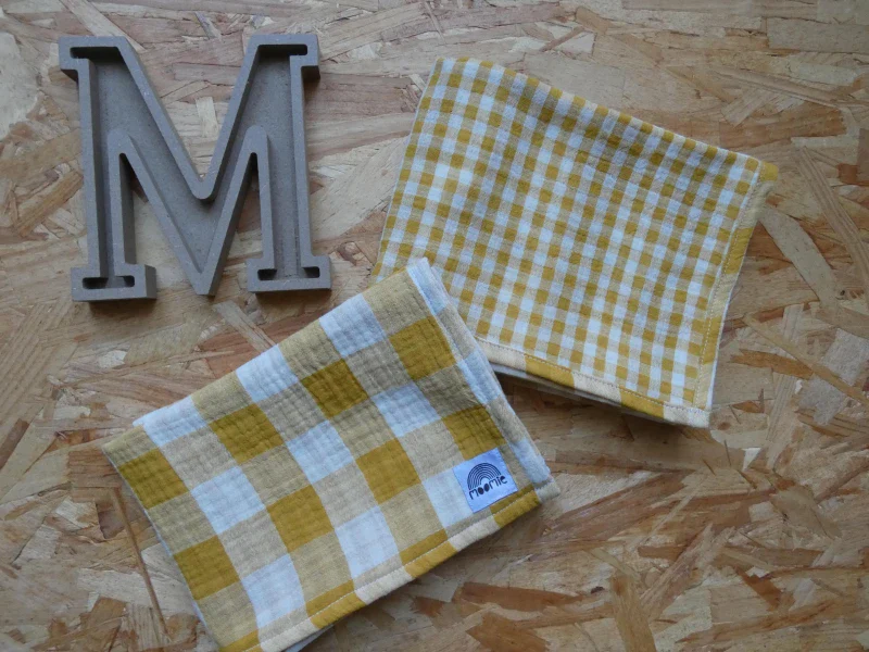 Lange Réversible en Coton Oeko-Tex - Carreaux et Vichy - Image 3