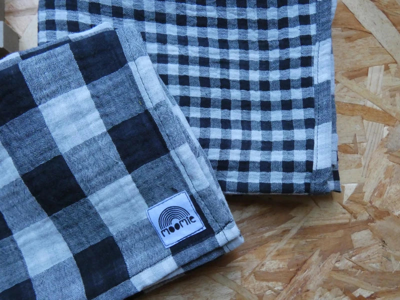 Lange Réversible en Coton Oeko-Tex - Carreaux et Vichy - Image 4