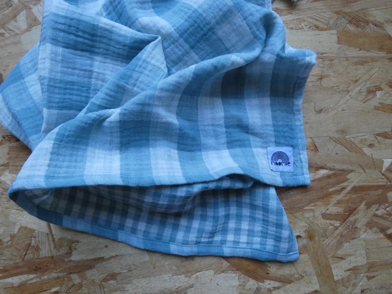 Lange Réversible en Coton Oeko-Tex - Carreaux et Vichy - Image 9