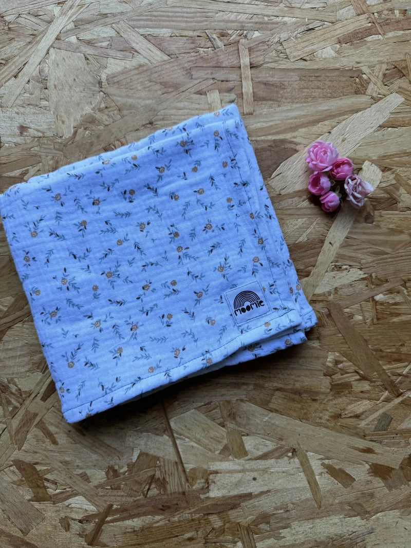 Lange en coton Oeko-Tex - Imprimé fleurs - Fabriqué en France - Image 2