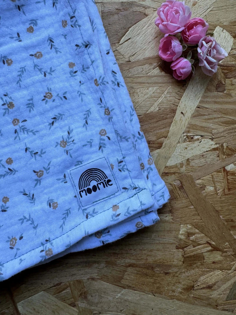 Lange en coton Oeko-Tex - Imprimé fleurs - Fabriqué en France - Image 3