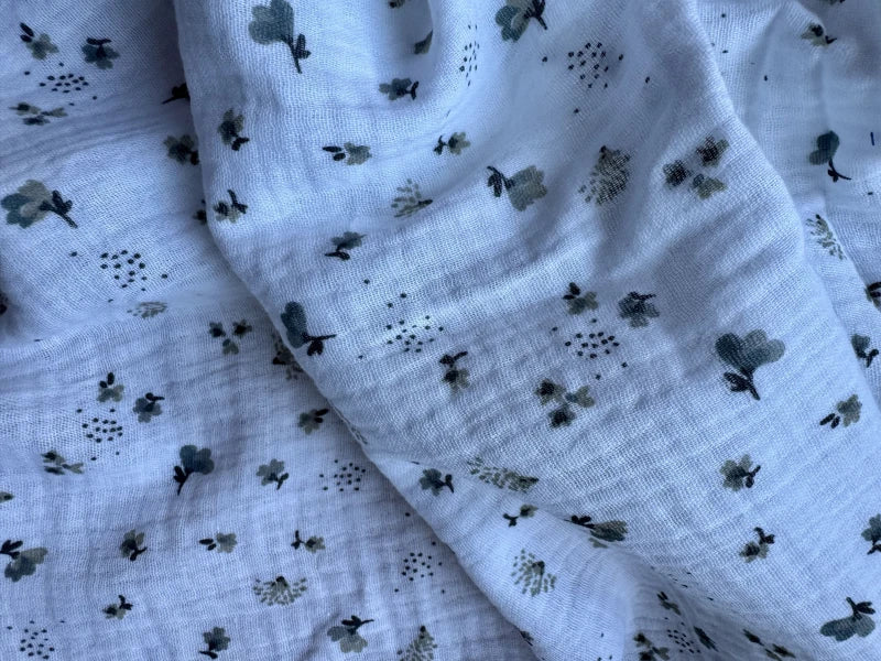 Lange en coton tout doux – Imprimé fleurs et hérissons - Image 4