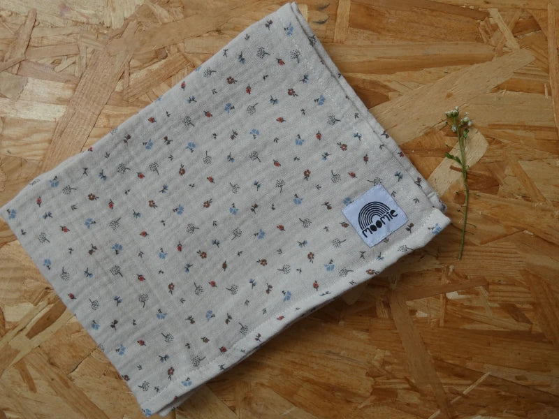 Lange fleuri en coton bio - Fait main en France - Image 2