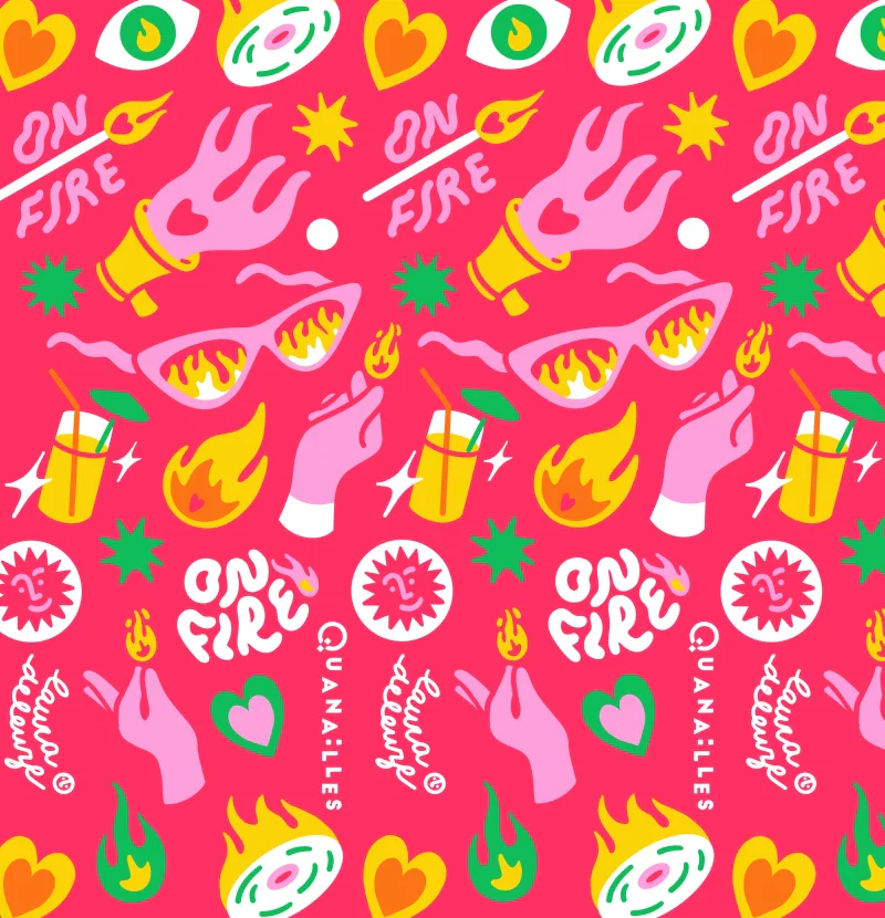 Paire de chaussettes "On Fire" Fuchsia - Image 4