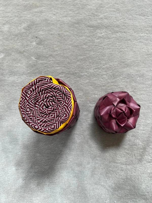 Écharpe bordeaux pour homme en coton - Krama chaud - Image 7