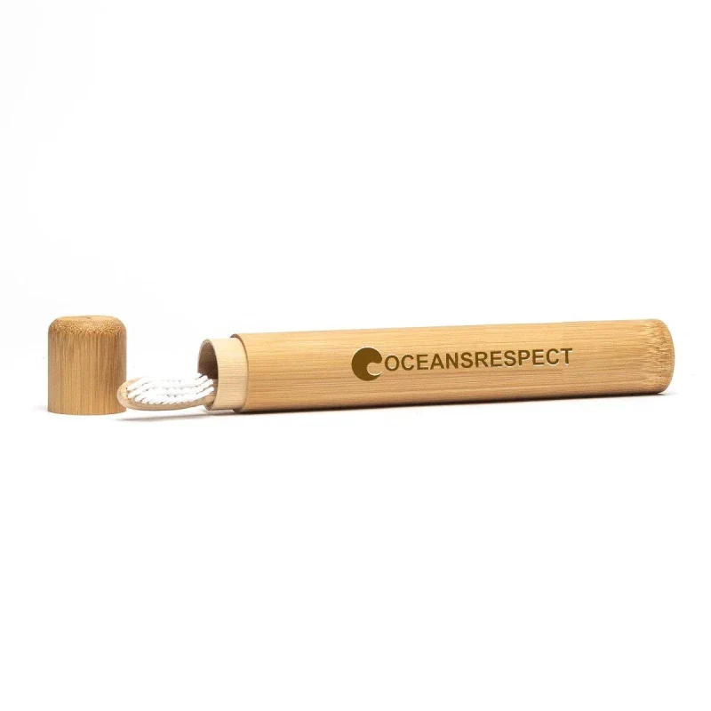 Brosse à dents en bambou 100% naturel avec étui éco-responsable - Image 2