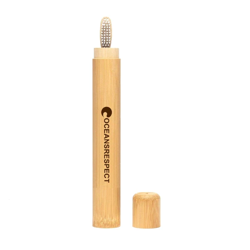 Brosse à dents en bambou 100% naturel avec étui éco-responsable - Image 3