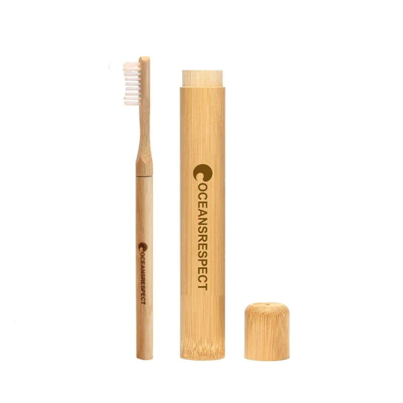 Brosse à dents en bambou 100% naturel avec étui éco-responsable - Image 5