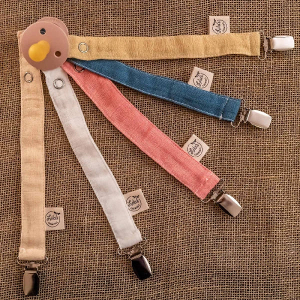 Attache-tétine pour bébé en coton bio | 5 coloris - Image 2