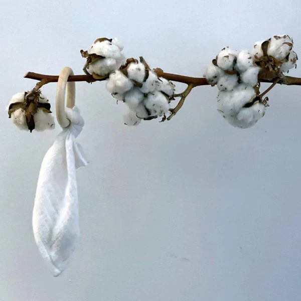 Doudou en coton bio & Anneau de dentition en bois | 5 coloris - Image 4