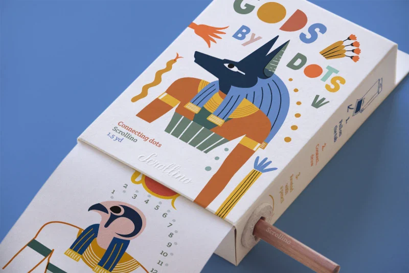 Livre à dérouler - "GODS by Dots"