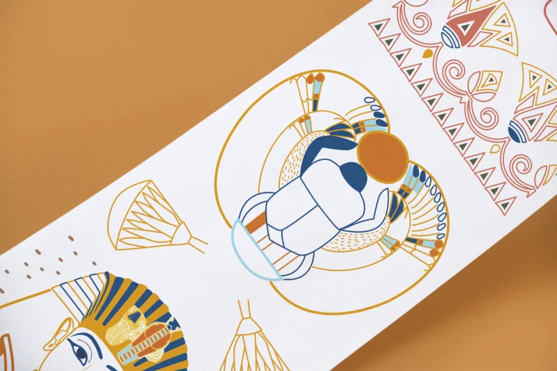 Livre à dérouler - "Tutankhamun Coloring" - Image 2