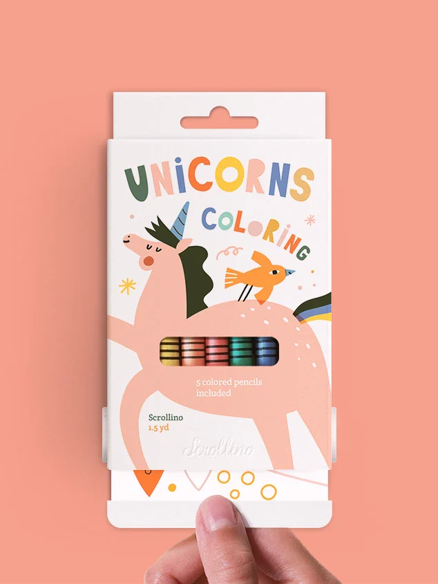Livre à dérouler - "Unicorns Coloring" - Image 4
