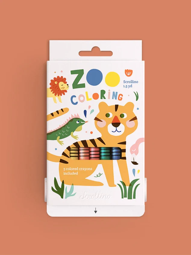 Livre de coloriage à dérouler - "ZOO Coloring" - Image 4