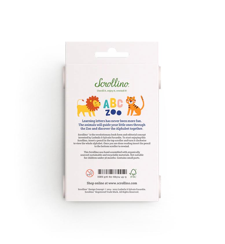 Livre objet à dérouler 100% compostable - Scrollino ABC ZOO - Image 6