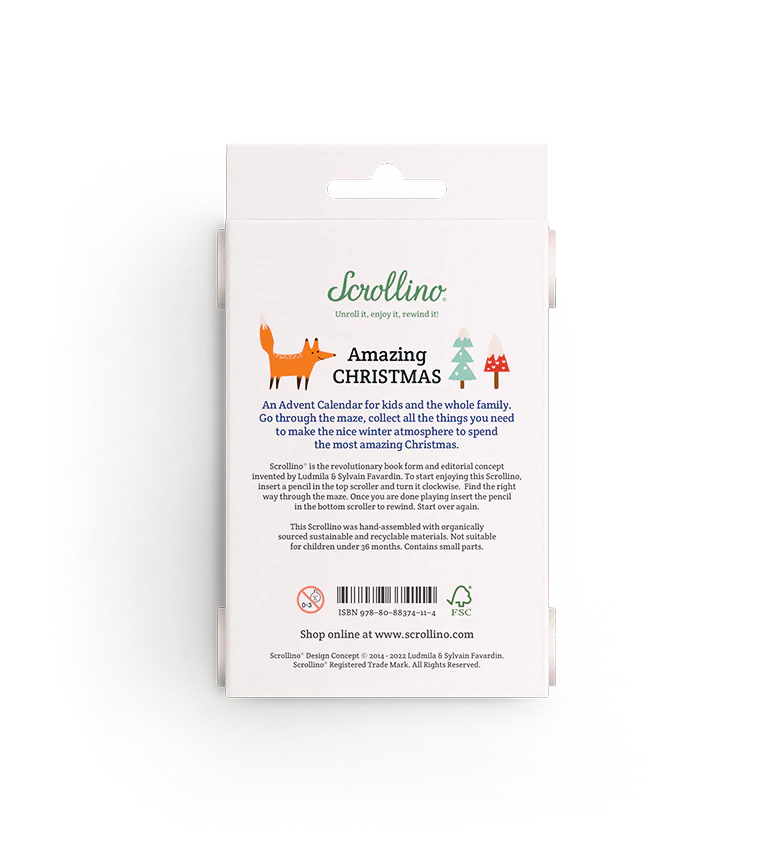 Livre objet à dérouler 100% compostable - Scrollino Amazing Christmas - Image 3
