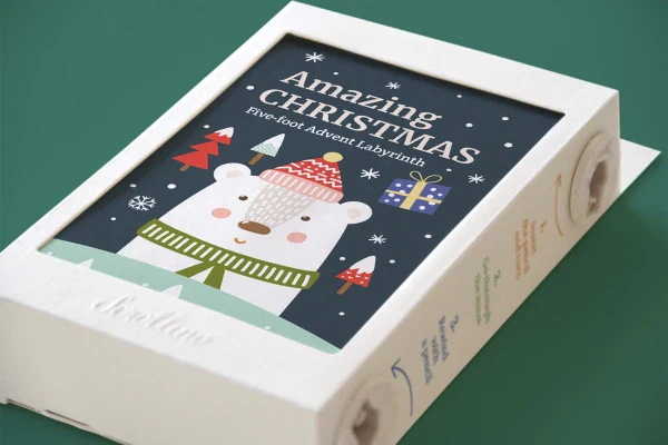 Livre objet à dérouler 100% compostable - Scrollino Amazing Christmas - Image 5