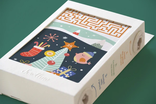 Livre objet à dérouler 100% compostable - Scrollino Amazing Christmas - Image 7