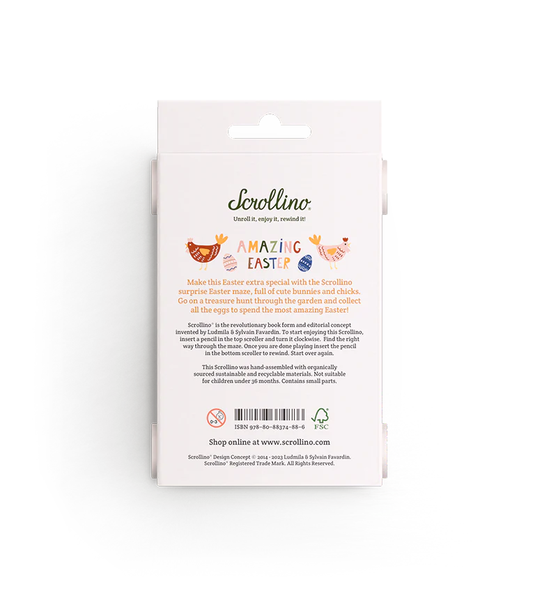 Livre objet à dérouler 100% compostable - Scrollino Amazing Easter - Image 6