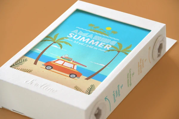 Livre objet à dérouler 100% compostable - Scrollino Amazing Summer - Image 2