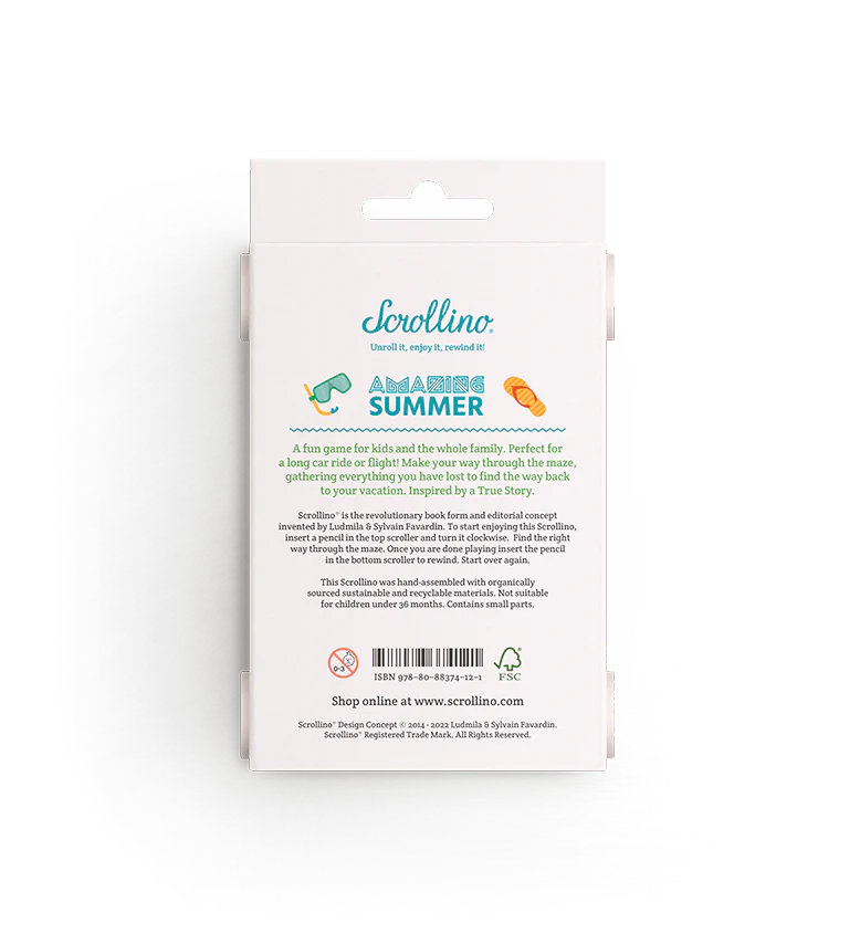 Livre objet à dérouler 100% compostable - Scrollino Amazing Summer - Image 6