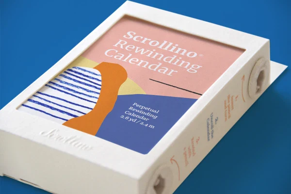 Livre objet à dérouler 100% compostable - Scrollino Calendrier perpétuel - Image 2