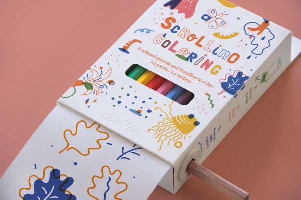 Livre objet à dérouler 100% compostable - Scrollino Coloriage - Image 2