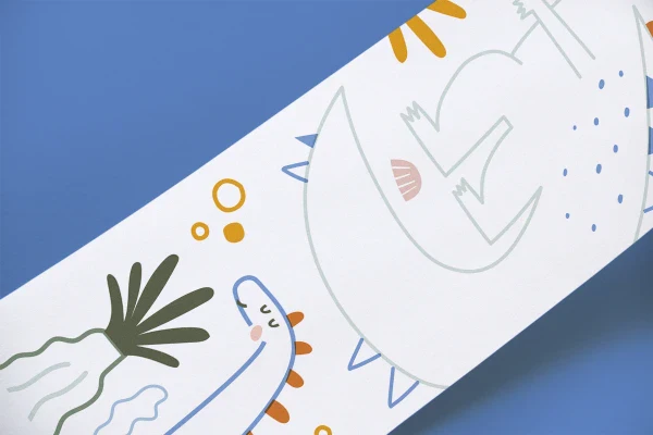 Livre objet à dérouler 100% compostable - Scrollino Dino Coloring - Image 3