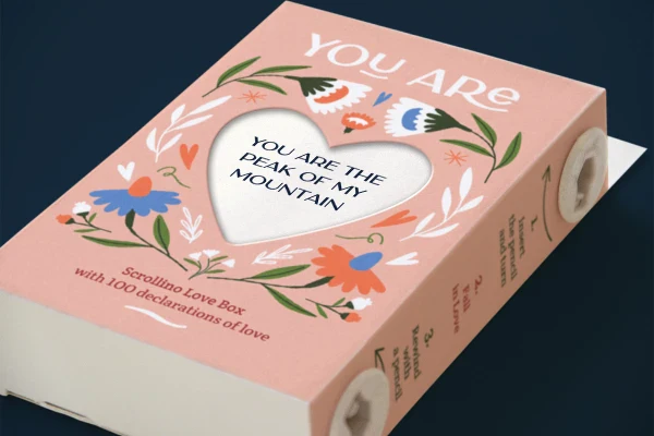 Livre objet à dérouler 100% compostable - Scrollino Love Box - Image 2