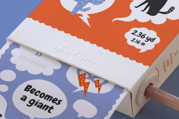 Livre objet à dérouler 100% compostable - Scrollino Mon super héros - Image 3